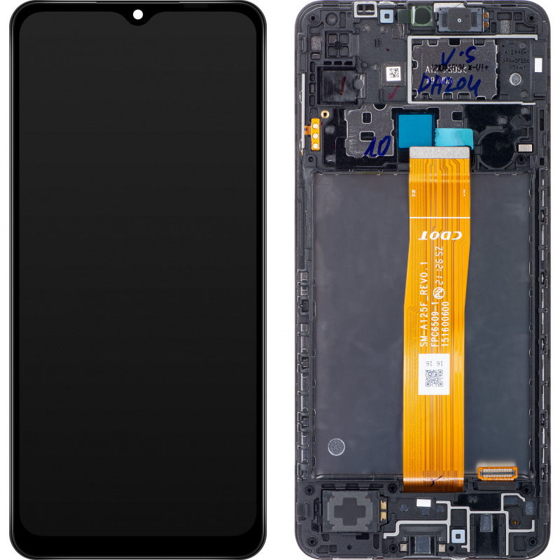 TOUCH SCREEN DISPLAY PER SAMSUNG A12 A125 A127 CON FRAME ASSEMBLATO