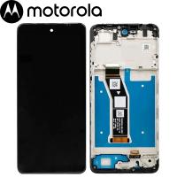 TOUCH SCREEN DISPLAY PER MOTOROLA MOTO G04 CON FRAME NERO SERVICE PACK
