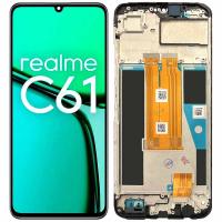 TOUCH SCREEN DISPLAY PER REALME C61 RMX3930 CON FRAME NERO