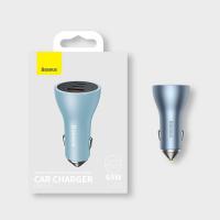 CARICABATTEIRE Car Charger Baseus Golden Contactor Pro 65W 3A 1 X USB-A - 2 X USB-C Blue CGJP010003