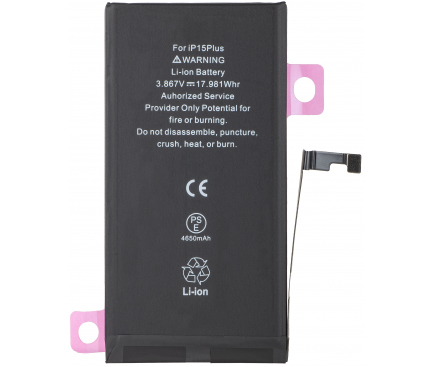 BATTERIA PER APPLE IPHONE 15 PLUS HIGH CAPACITY 4780mAh DIAGNOSTICABILE