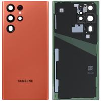 [b4254] COPRIBATTERIA BACK COVER ORIGINAL PER SAMSUNG GALAXY S908 S22 ULTRA CON VETRO FOTOCAMERA ROSSO
