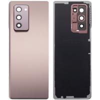 [b4940] COPRIBATTERIA BACK COVER PER SAMSUNG GALAXY FOLD 2 5G F916 CON VETRO FOTOCAMERA BROWN