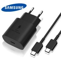 [b10115] CARICABATTERIE + CAVO Wall Charger Samsung TA800NB 25W 1x Type-C with Type-C DA705BBE, Cable NERO BULK