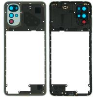 [h333] FRAME B + SIDE KEY+ VETRO FOTOCAMERA CAMERA GLASS PER MOTOROLA MOTO G22 XT2231 BIANCO