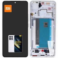 [t3576] TOUCH SCREEN DISPLAY PER XIAOMI POCO F6 PRO 5G (2024) CON FRAME BIANCO SERVICE PACK