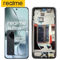 [y3219] TOUCH SCREEN DISPLAY PER REALME 14 PRO+ PLUS 5G RMX5050 CON FRAME GRIGIO SERVICE PACK