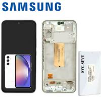 [b10623] TOUCH SCREEN DISPLAY PER SAMSUNG GALAXY A54 5G A546 CON FRAME BIANCO SERVICE PACK ASSEMBLATO