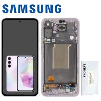 [b10639] TOUCH SCREEN DISPLAY PER SAMSUNG GALAXY A55 5G A556 CON FRAME VIOLA SERVICE PACK ASSEMBLATO DA SAMSUNG