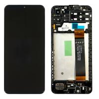 TOUCH SCREEN DISPLAY PER SAMSUNG GALAXY A13 A137 CON FRAME NERO SERVICE PACK