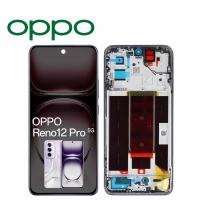 TOUCH SCREEN DISPLAY PER OPPO RENO 12 PRO 5G CPH2629 CON FRAME NEBULA SILVER SERVICE PACK