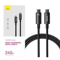 CAVO USB-C To USB-C Cable Baseus Tungsten Gold 240W 1M Black CAWJ040001