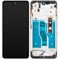 TOUCH SCREEN DISPLAY PER MOTOROLA MOTO G82 5G XT2225 CON FRAME NERO SERVICE PACK