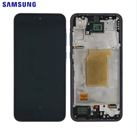 TOUCH SCREEN DISPLAY PER SAMSUNG GALAXY A56 5G A566 CON FRAME GRIGIO SERVICE PACK ASSEMBLATO DA SAMSUNG