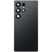 BACK COVER + VETRO FOTOCAMERA CAMERA GLASS  PER SAMSUNG GALAXY S25 ULTRA S938 NERO
