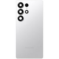 BACK CAMERA + VETRO FOTOCAMERA CAMERA GLASS PER SAMSUNG GALAXY S25 ULTRA S938 SILVER BIANCO