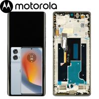 TOUCH SCREEN DISPLAY PER MOTOROLA MOTO EDGE 50 FUSION 5G CON FRAME MASHMALLOW BLU SERVICE PACK