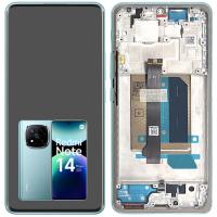 TOUCH SCREEN DISPLAY PER XIAOMI REDMI NOTE 14 PRO+ PLUS 5G 24115RA8EG CON FRAME BLU