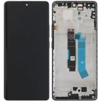 TOUCH SCREEN DISPLAY PER XIAOMI REDMI NOTE 14 PRO 4G 2025 24116RACCG CON FRAME NERO SERVICE PACK