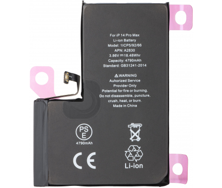 BATTERIA PER APPLE IPHONE 14 PRO MAX HIGH CAPACITY 4690mAh DIAGNOSTICABILE