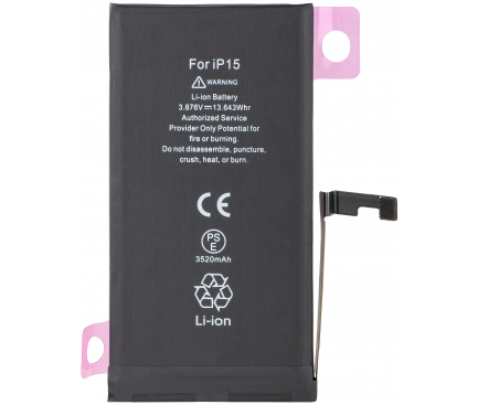 BATTERIA PER APPLE IPHONE 15 HIGH CAPACITY 3620mAh DIAGNOSTICABILE