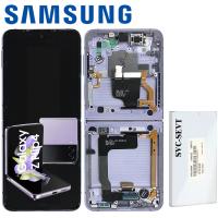 TOUCH SCREEN DISPLAY PER SAMSUNG GALAXY Z FLIP 4 F721 CON FRAME VIOLA SERVICE PACK ASSEMBLATO DA SAMSUNG