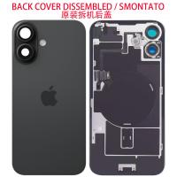 BACK COVER PER APPLE IPHONE 16 + FRAME FULL FLEX NERO SMONTATO GRADO A