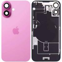 BACK COVER PER APPLE IPHONE 16 + FRAME FULL FLEX ROSA RIGENERATO