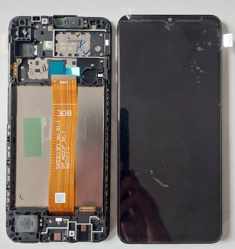 [b1855] TOUCH SCREEN DISPLAY ORIGINALE PER A12 A125 CON FRAME CODICE FLAT SM-A022F_R1.1 GH82-24490A GH82-24491A