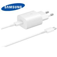[b10116] CARICABATTERIE Wall Charger Samsung TA800NW 25W 3A 1x Type-C with Type-C Cable White Bulk