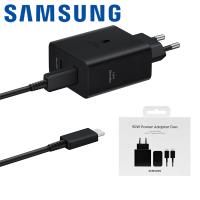 [y3339] CARICABATTEIRE Wall Charger Samsung 50W 3A 2 x USB-C with USB-C Cable Black EP-T5020XBEGEU In Blister