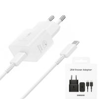 [y3337] CARICABATTEIRE Wall Charger Samsung 25W 3A, 1 X USB-C With USB-C Cable White EP-T2510XWEGEU In Blister