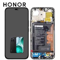 [f7339] TOUCH SCREEN DISPLAY PER HUAWEI HONOR X8C ABR-LX1 CON FRAME E BATTERIA NERO SERVICE PACK