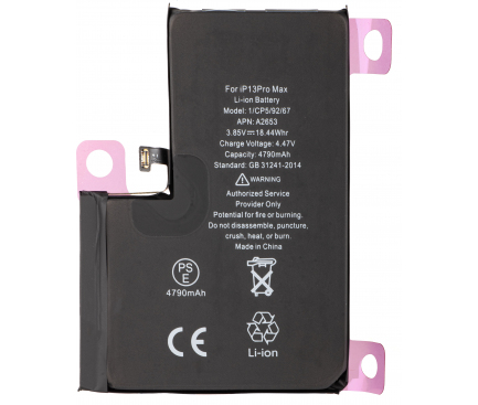 [a3524] BATTERIA PER APPLE IPHONE 13 PRO MAX HIGH CAPACITY 4650mAh DIAGNOSTICABILE